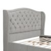 Fontana - Queen Wingback Upholstered Platform Bed Frame - Silver Gray - Image 7