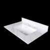 Elegant Bathroom Vanity Top With Undermount Sink - White Sintered Stone - Image 13