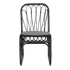 Outdoor Wicker Dining Chairs With Washable Cushion (Set of 2), Durable Rattan Chairs For Backyard, Garden, Patio - Black / Gray - Image 5