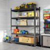 Garage 5 Story Shelf, Capable Of Accommodating 2500 Lbs, Adjustable Shelf - Black - Image 2