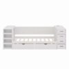 Twin Size Daybed With Side Shelves & Drawers, Multi Functional Desk & Charging Station - White - Image 8