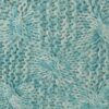 Deon - Knitted Pet Yarn Round Pouf With Classic Cable Knit Design - Aqua - Image 7