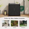 Outdoor Movable Kitchen Sink Patio Modular Kitchen Sink Station With Cabinet For Garden, Patio, Backyard - Matte Black - Image 6