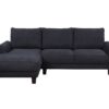 Belle - Sherpa Sectional Sofa With Left Facing Chaise - Black - Image 2