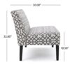 Contemporary Loveseat With Upholstered Fabric And Birch Wood Legs - Gray - Image 6