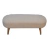 Boucle Hallway Bench - Cream - Image 3