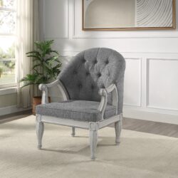 Florian - Antique Chair - Gray / White
