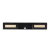 Modern Rattan Door Floating TV Stand For TVs Up To 65" - Black - Image 2