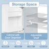 18" Bathroom Vanity With Sink, & Ceramic, Adjustable Shelf - White - Image 5