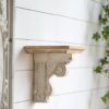 Distressed And Wooden Wall Shelf With Corbel Design - Brown / Antique White - Image 10