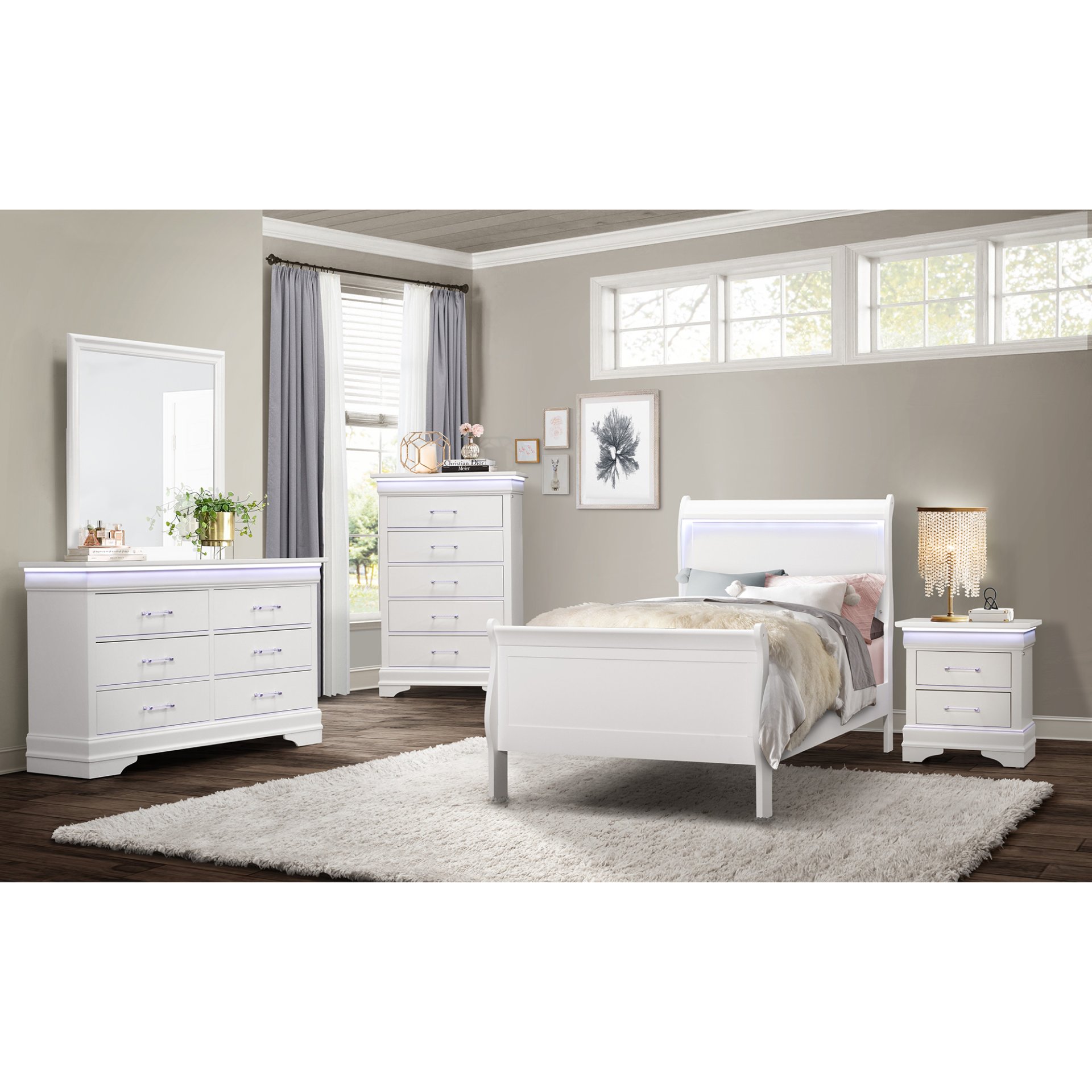 Charlston - Twin Bed - White - Image 7