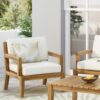 Outdoor Club Chair With Cushions (Set of 2) - Beige - Image 2