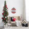 Velvet Pillow With Embroidered Joy And Frosty Snowflake, For Christmas Halloween Holiday Decor (Set of 2) - Black White - Image 11