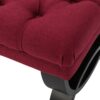 Hilton - Ottoman Bench With Button Tufting And Half - Circle Legs - Red - Image 12
