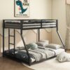 Adam - Twin Over Full Metal Bunk Bed - Black Metal - Image 2