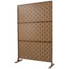 Freestanding Decorative Privacy Screen For Deck Balcony Patio, Metal Privacy - Brown - Image 4