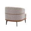 Modern Two-Tone Barrel Chair, Upholstered Round Armchair For Living Room Bedroom Reading Room - Burnt Orange - Image 17