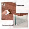 Coffee Table With Tempered Glass Legs.Density Board Sticker, Reinforced Glass Legs - Walnut - Image 9