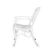 Unravel - Outdoor Arm Chair With Scroll Design And Floral Accents (Set of 2) - White - Image 7