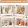 Kids Bookshelf And Toy Organizer, 5 Cubbies Wooden Open Bookcase, 2-Tier Baby Storage Display Organizer With Legs, Free Standing For Playing Room, Bedroom, Nursery, Classroom - White - Image 18