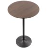 Pebble - Mid-Century Modern Adjustable Dining Or Bar Table - Walnut / Black - Image 2