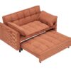 Folding Sofa Bed, Adjustable Back, Access Sofa, Recliner, Single Bed - Orange - Image 7