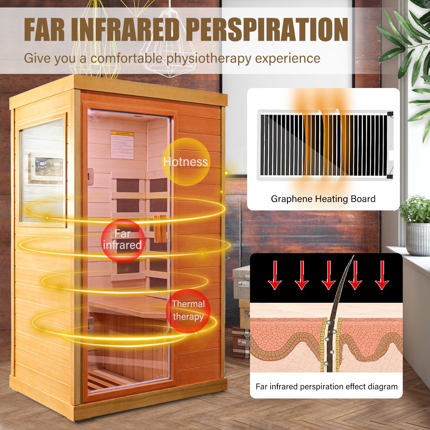 Infrared Sauna Room Single Room - Natural - Image 9