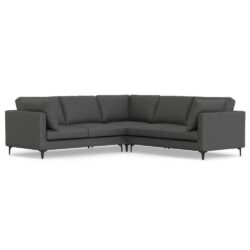 Ava - Mid Century Corner Sectional Sofa - Gray