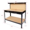 Wood Work Bench - Black / Light Brown - Image 3
