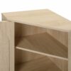 Corner Cabinet, Rattan Door, Freestanding Corner Tables For Small Spaces, Corner Shelf Stand For Living Room, Kitchen, Bathroom, Bedroom - Natural - Image 14