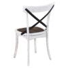 2 Pieces Set Dining Side Chair Rustic Modern Farmhouse Design Retro Design With Metal X Design - Antique Dark Oak / Antique White - Image 4