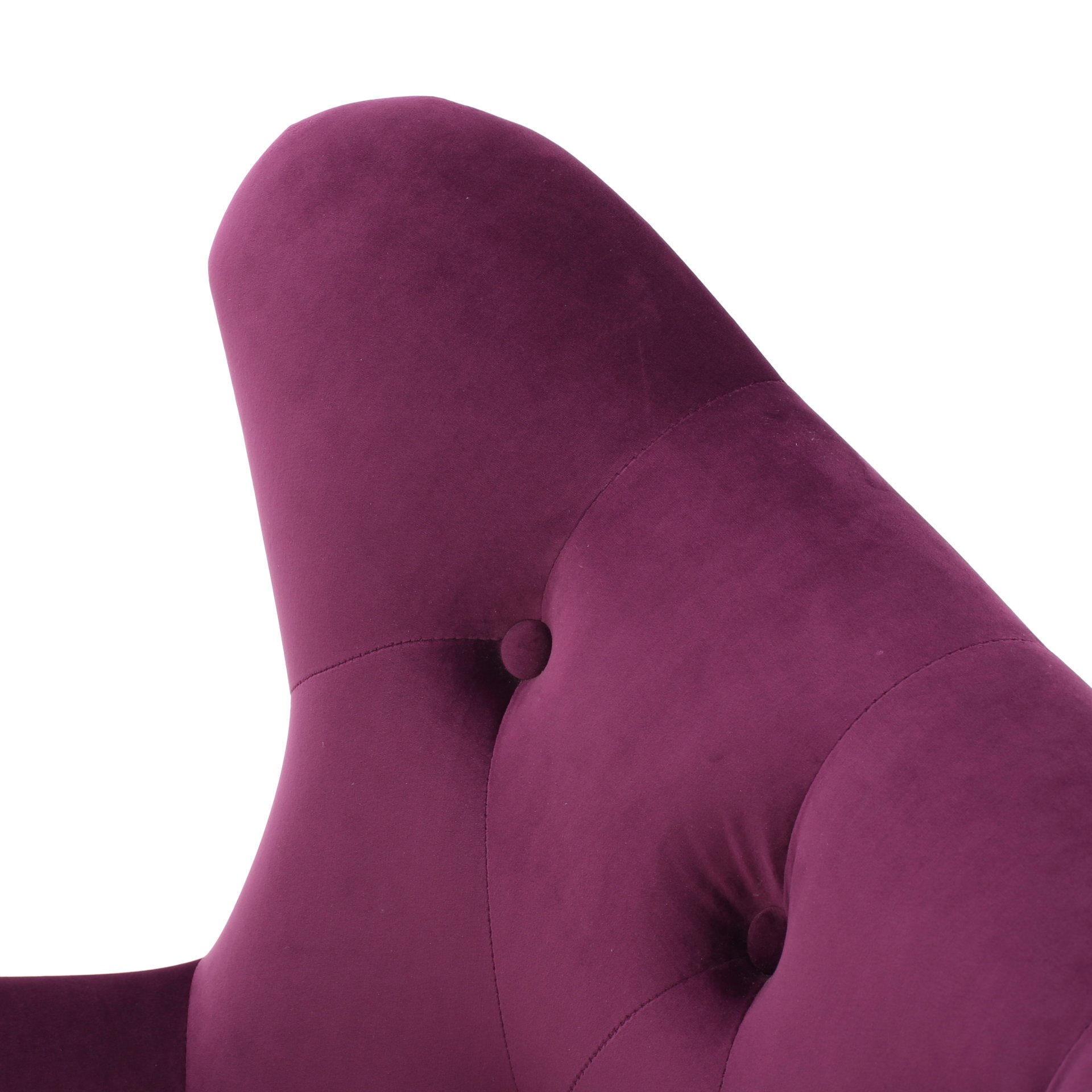 Alyssa - Velvet Arm Chair With Wingback Design - Fuchsia - Image 12