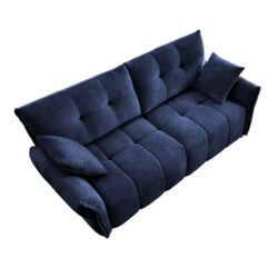 Modern Premium 2 Seater Sofa Ergonomic Design With High Resilience Foam Cushions - Blue