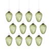 Tear Drop Ornament, Glass Decorative Hanging Christmas Tree Ornaments For Holiday Party Decorations (Set of 12) - Green - Image 2