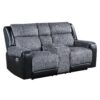 Alicia - Reclining Sofa Loveseat And Chair - Gray / Black - Image 6