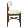 Mid Century Modern Dining Chairs With Upholstered Seat - Walnut / Beige - Image 9