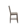 Counter Side Dining Stool With Ladder Back (Set of 2) - Gray - Image 3