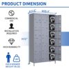 Lockers 18 Door With Lock For Employees, Storage Cabinet For Home Gym Office School Garage - Gray - Image 3