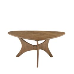 Triangle Wood Coffee Table Mid - Century Modern Design - Light Brown