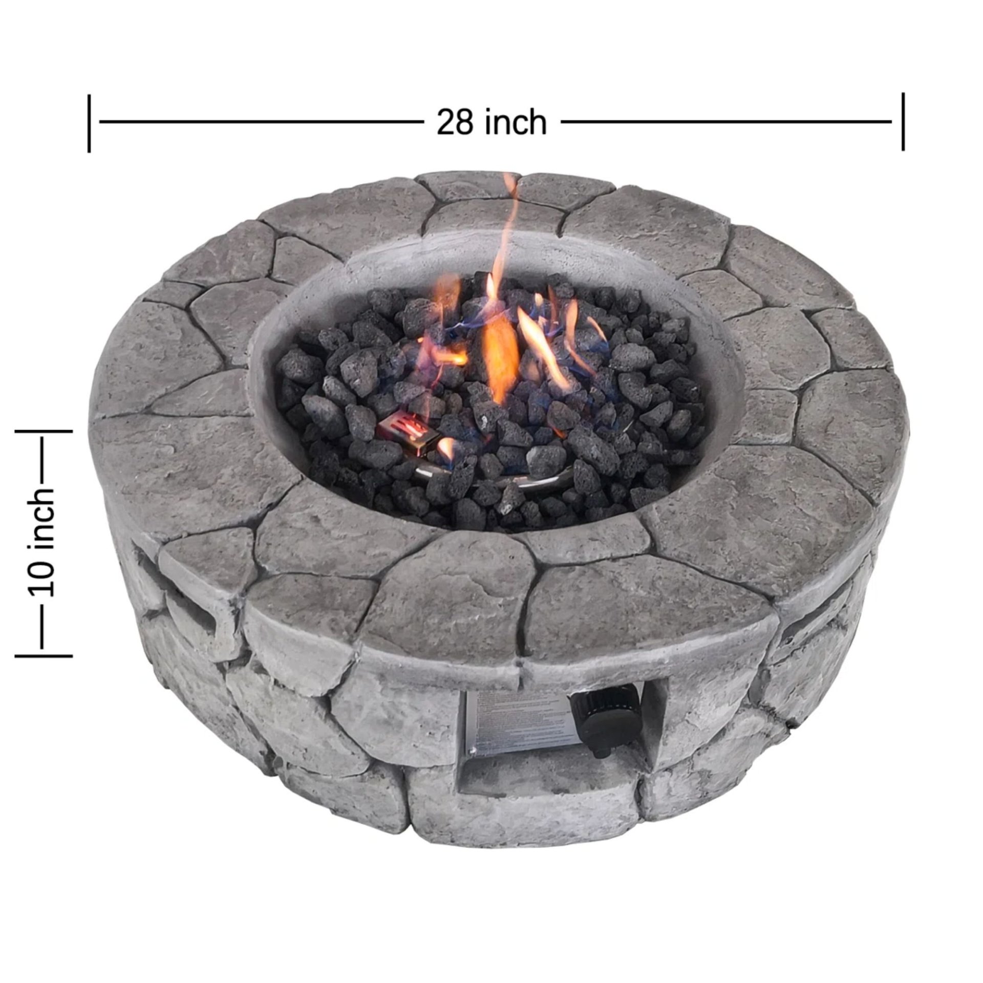 Reinforced - Outdoor Fire Pit - Stone Gray - Image 3