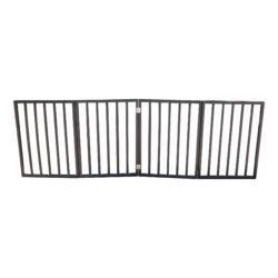 Pet Gate Dog Gate For Doorways, Stairs Or House Freestanding, Folding - Dark Brown