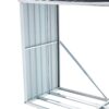 Log Storage Shed, Log Holder With Roof, Log Storage Shed, Firewood Rack For Backyard Garden Patio Porch, Anthracite Galvanized Steel - Black - Image 13