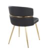 Cinch - Glam / Art Deco Dining Chair (Set of 2) - Gold / Black - Image 4