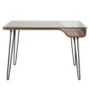 Avery - Mid-Century Modern Desk - Walnut / Clear / Black - Image 4