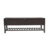 Regent - Storage Bench With Metal Rack - Brown Multi - Image 12