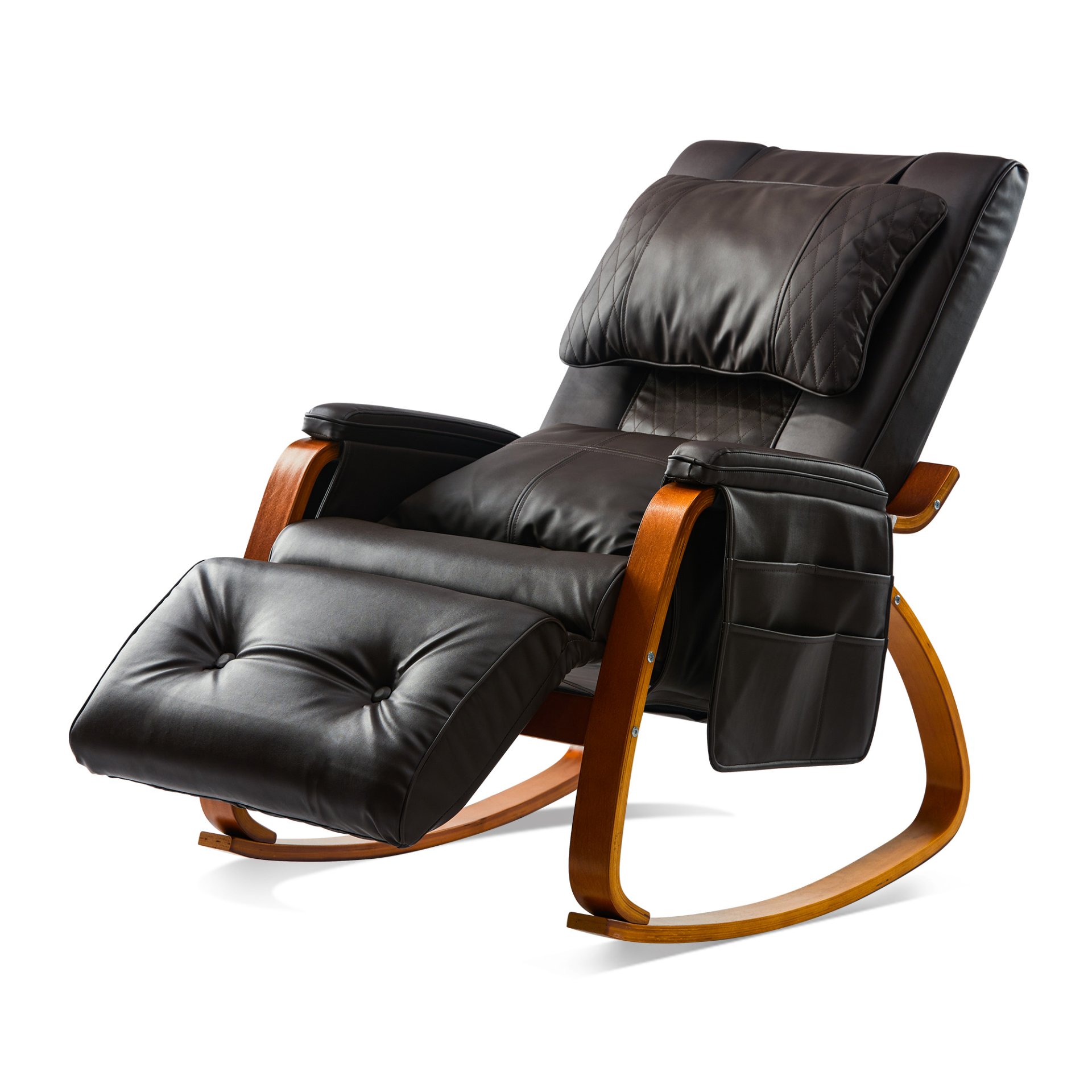 Massage Comfortable Relax Rocking Chair - Dark Brown - Image 7