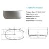 Independent Solid Surface Resin Stone Bathtub, A Modern Designed Independent Bathtub With Pop-Up Drainage And Overflow Pipes, Suitable For Small Households - Matte White - Image 3