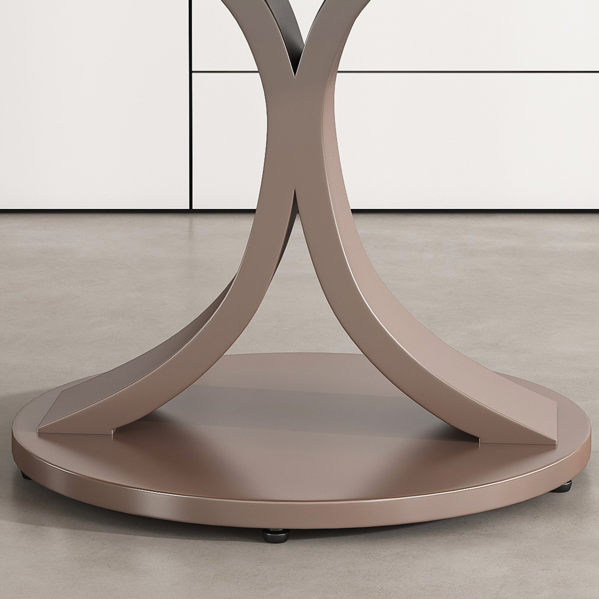 Round Dining Table With 360° Rotating Lazy Susan For Dining Room & Kitchen, 6 Chairs - White - Image 4