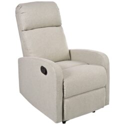 Modern Manual Recliner, Home Theater Chair With Adjustable Backrest For Living Room - Wheat