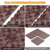New Stone Texture Patio Deck Tiles, Diy Module Interlocking Decking Tiles Floor Tile, Easy And Quick Installation Court Tiles For Porch Poolside Balcony Backyard 44 Pieces - Red Brown - Image 4